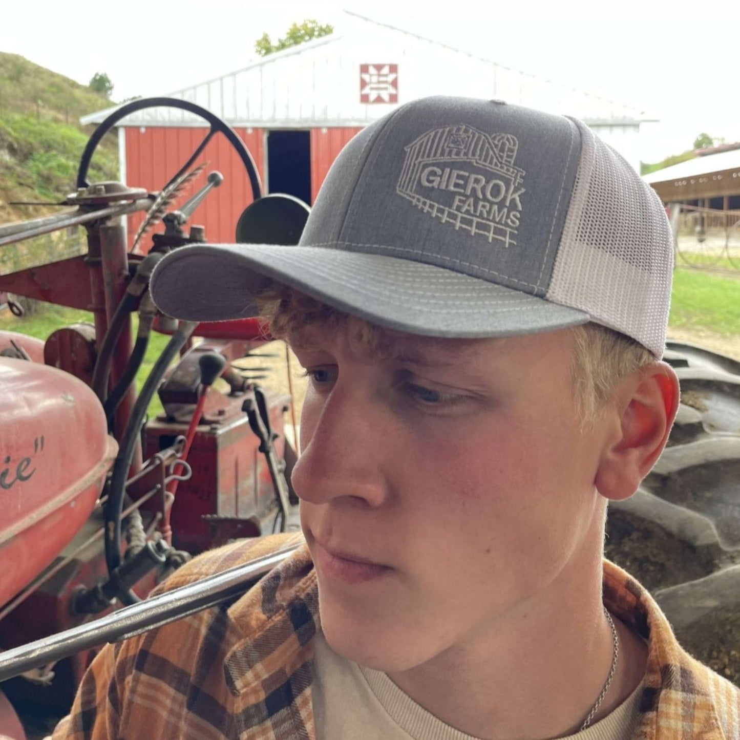 Gierok Farms White Logo Hat