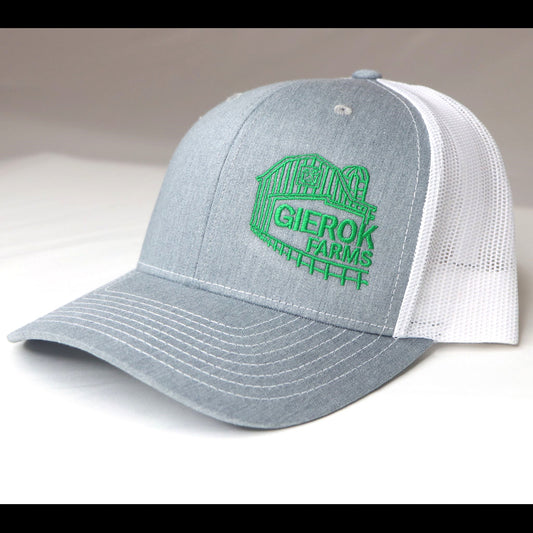 Gierok Farms White and Green Logo Hat