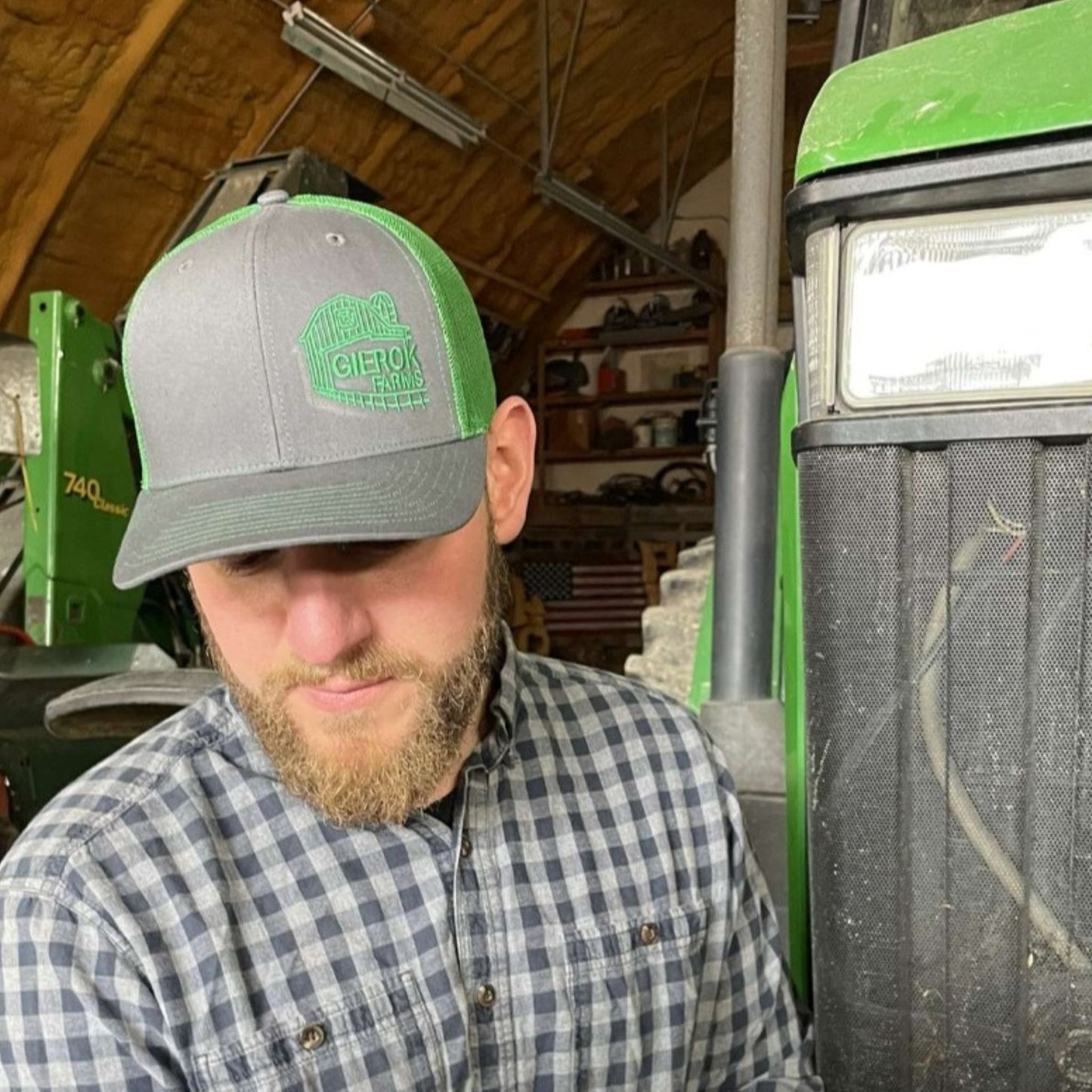 Gierok Farms Green Logo Hat